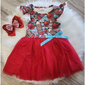 Girl's Apple/Pencil Tutu Dress